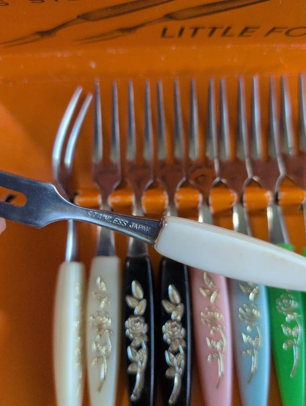 Mini Forks Stainless Steel Set in Mixed Colors